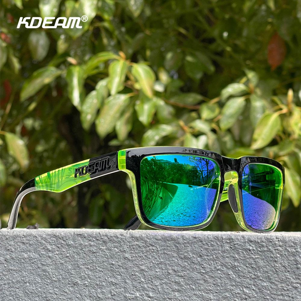 

Солнцезащитные очки KDEAM Unisex Square с поляризованными линзами, подходящие для вождения, рыбалки, солнцезащитные очки с защитой от синего света, компьютерные очки