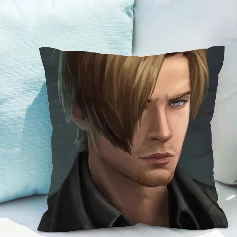 Leon Kennedy Soffkuddar Kudde för Sovrum Sängkudde Heminredning av Modernt Sofföverdrag Dekoration Vardagsrum Kort Plysch