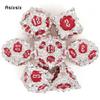 7 Pcs White Red Lotus Flower Metal DicePerfect For Rpgs, Board Games, And Card Games.Dice For Games, Dnd Dice Set