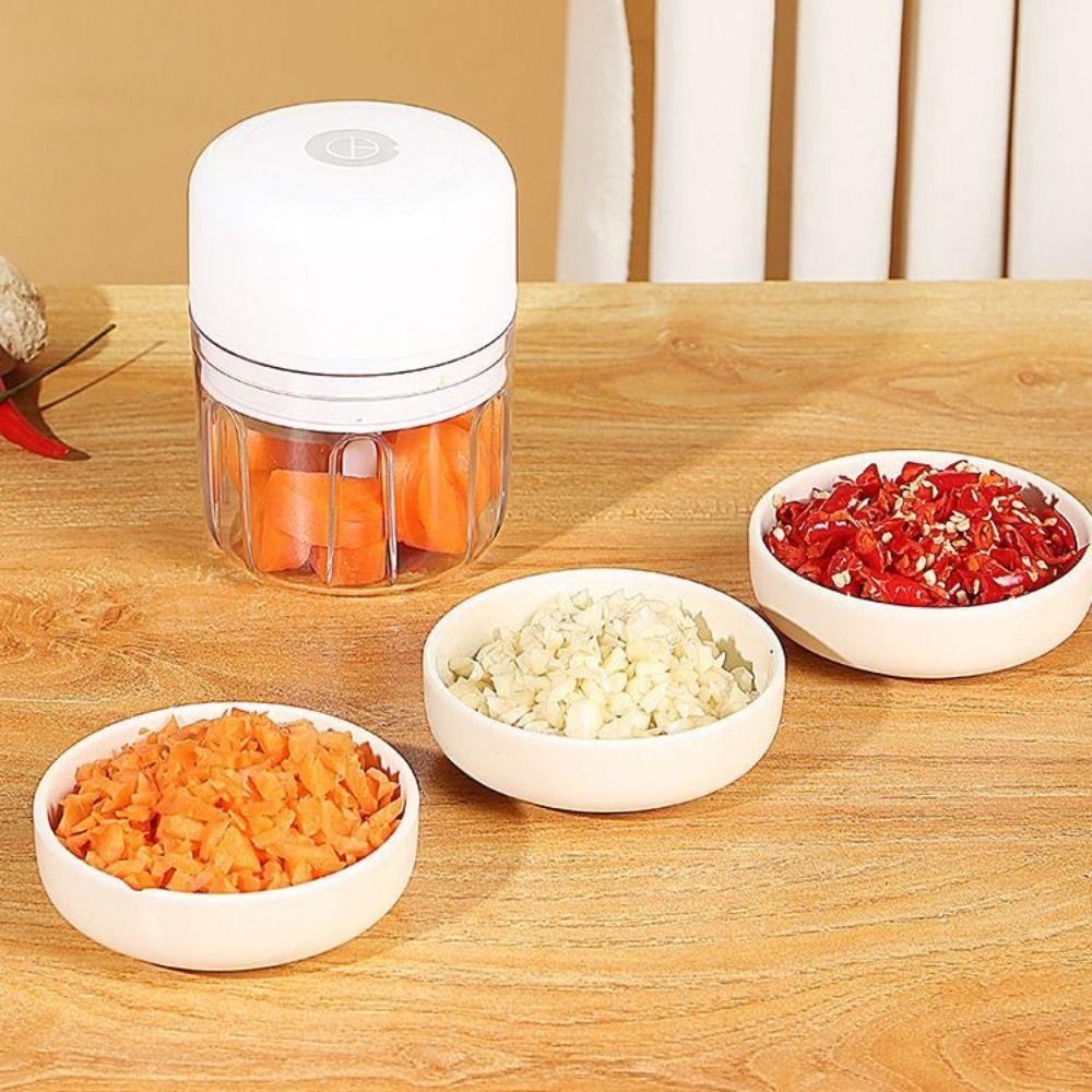 USB Rechargeable Garlic Masher Machine Mini Condiment Grinder Electric Food Chopper Chili