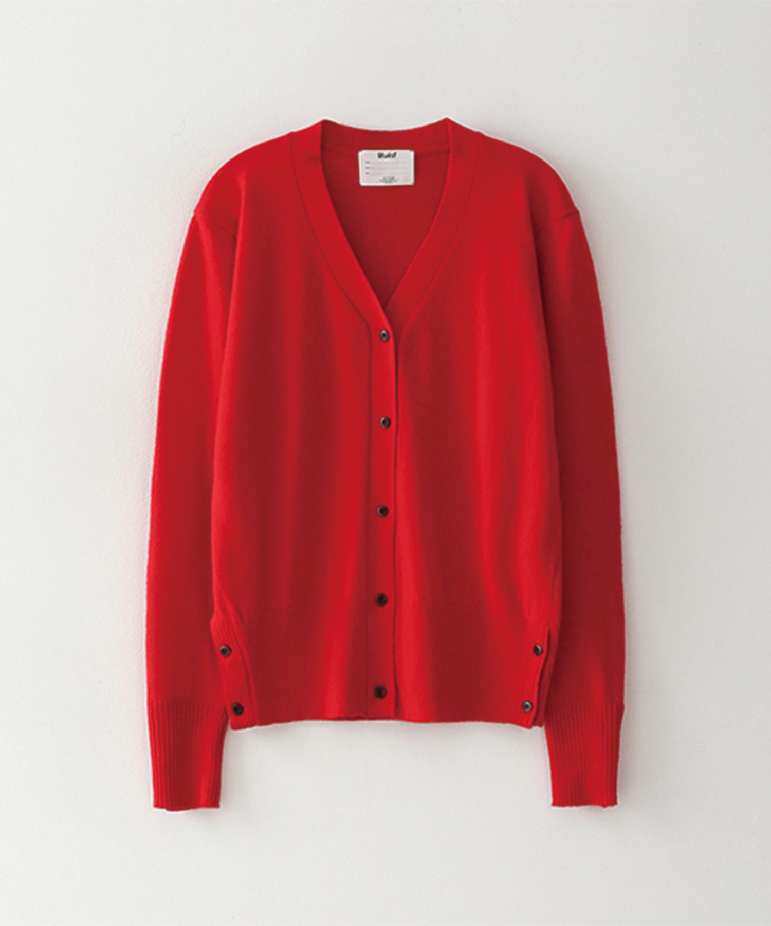 Bluesunflower Lambswool Cardigan [Red] Menlange Grey/M