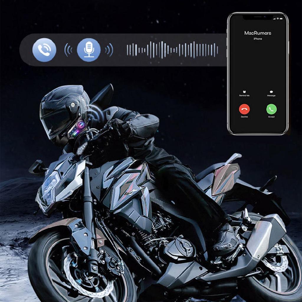 Motorcycle Headset Double-speaker Wireless Helmet Earphones Smart Cycling Headphones For Daily Commuting Travel Motorcycle