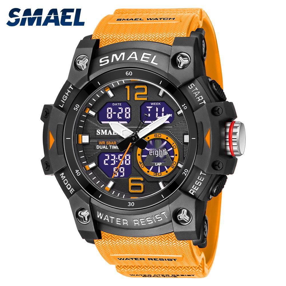 

SMAEL 8007 Men s Waterproof Multifunction Sports Watch with Transparent Strap