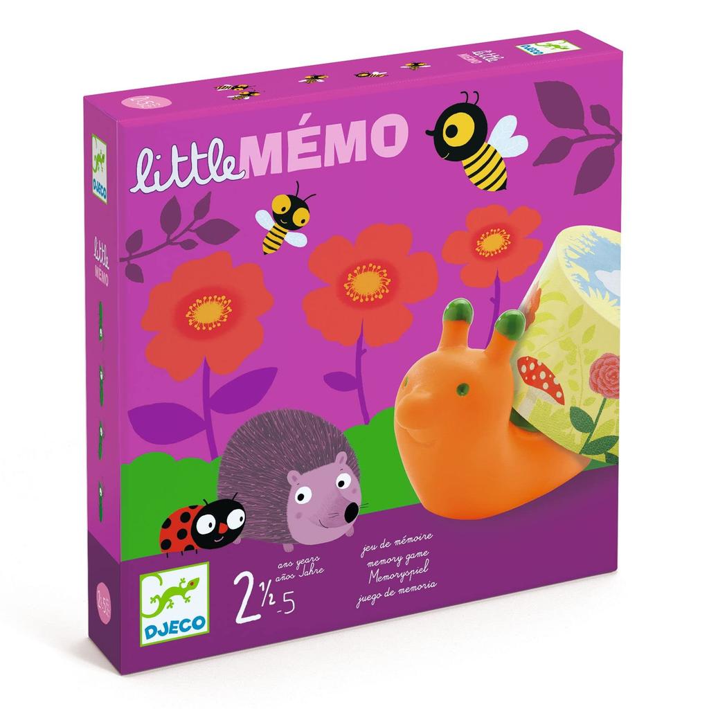 DJECO Little Memo Board Game Memory Game Tabletop Game Animal Educational Toy Montessori Gra planszowa Memo 1 year old years old 3 years old 4 years