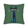 Cartoon Movies Cat Book Petes the cat   Throw Pillow Cover Polyester Cushions for Sofa  Fashion Pillowcover Home Decor