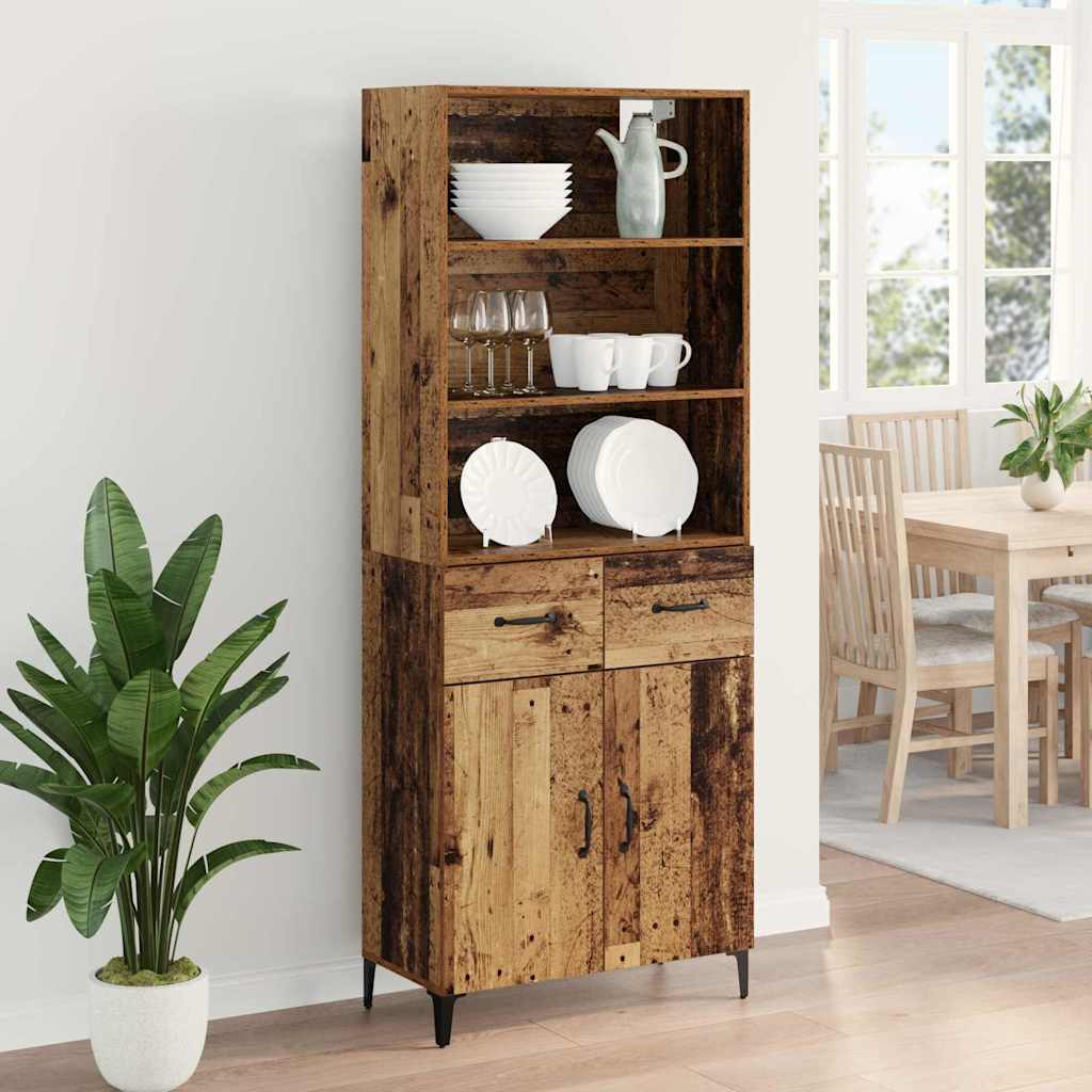 Highboard Reclaimed Wood 69.5 x 34 x 180 cm Engineered Wood