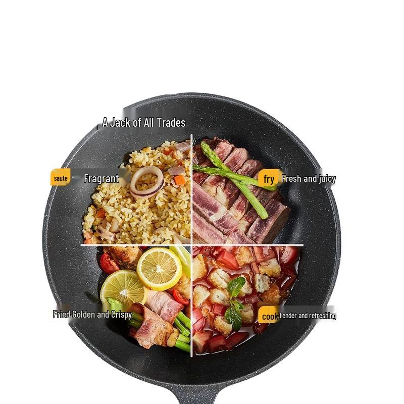 

Chuidahuang 30cm Maifan Stone Non-stick Wok