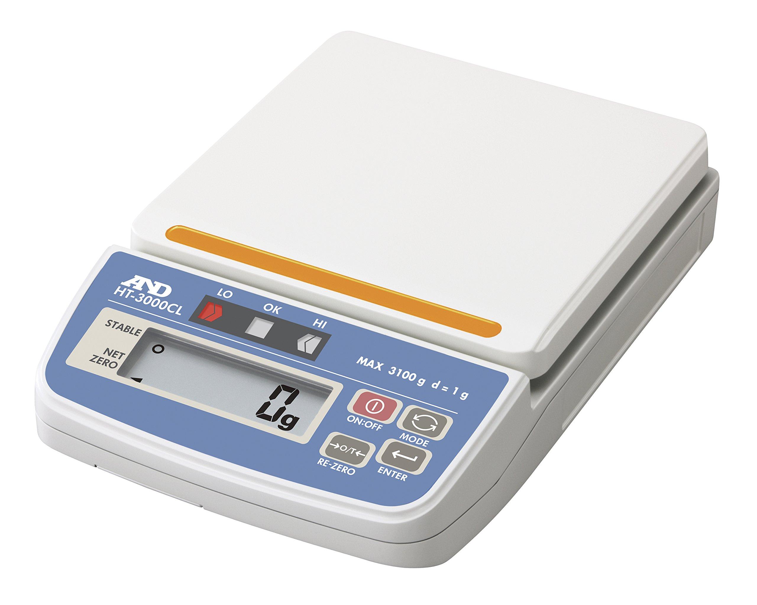 

Digital Scale with Comparator Light Minimum Pan x A&D HT-3000CL (Capacity 3100g, Display 1g, Dimensions 132(W) 130(D)mm, Uncertified)