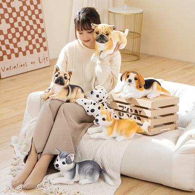 Roztomilá simulácia husky Akita bábika plyšová hračka šteniatko pes kólia bábika detská bábika