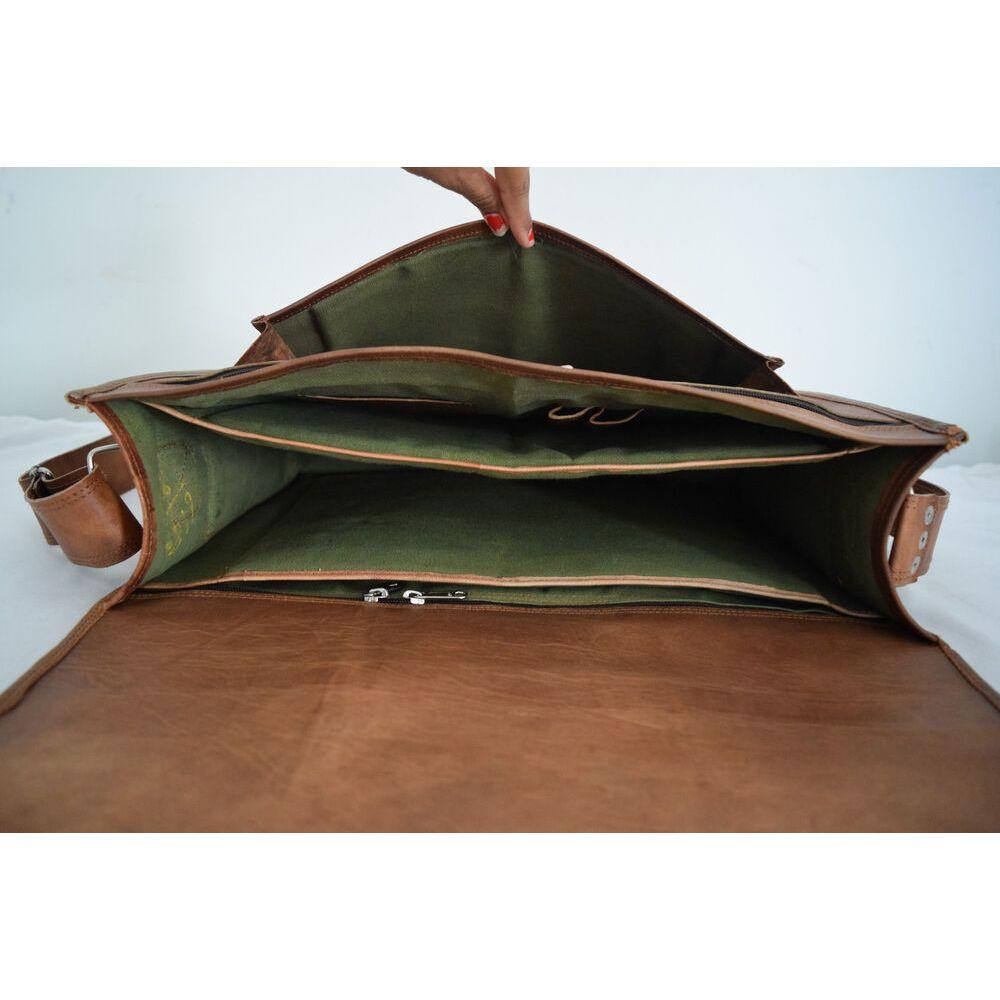 18 În Servietă Laptop Geantă Messenger din piele de capră Genți de umăr