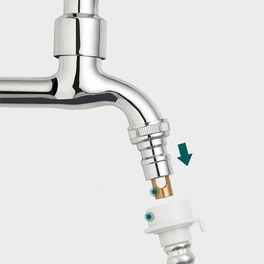 Water Stop Valve Faucet Accessories Washing Machine Faucet Adapter Drop Proof Automatic Water Stop Household Bathroom Accessorie