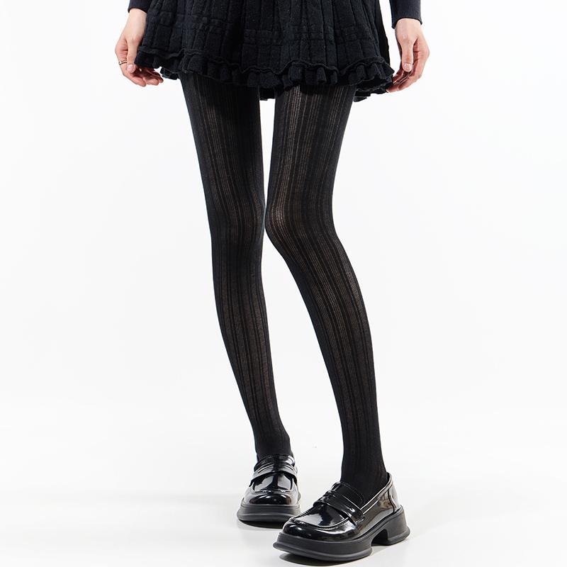 Y2K Gestrickte Gestreifte Sexy Strumpfhose Damen Basic Lässige Strumpfhose 2026 Frühling Dünn Durchsichtig Strumpf