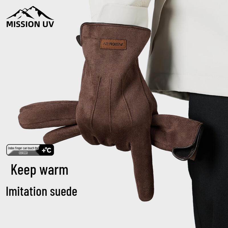 MISSION Men's Thermal Fleece-Lined Outdoor Touchscreen Gloves