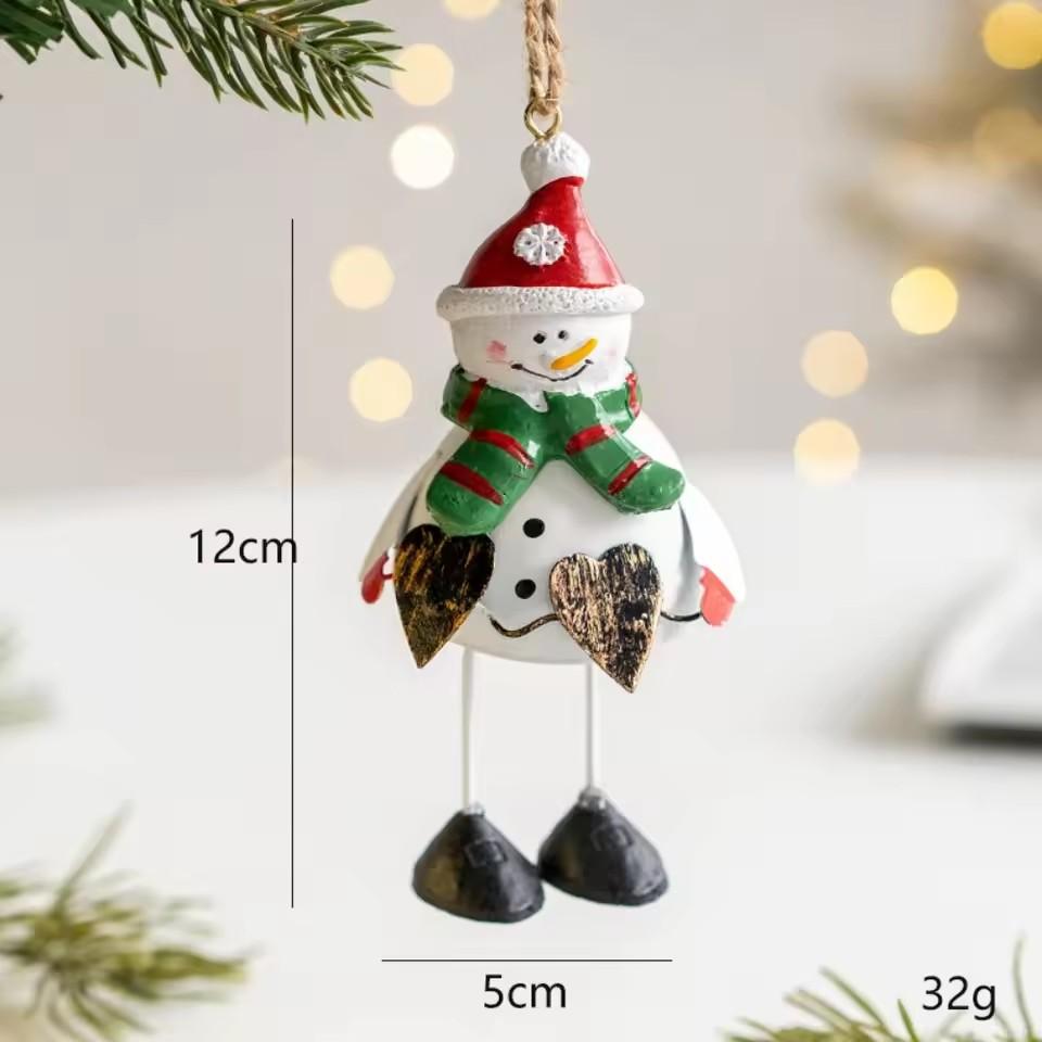 Christmas Retro Figurines Ornament Santa Claus Snowman Sleigh Tree Resin Decoration for Fairy Garden Doll House Home Decor