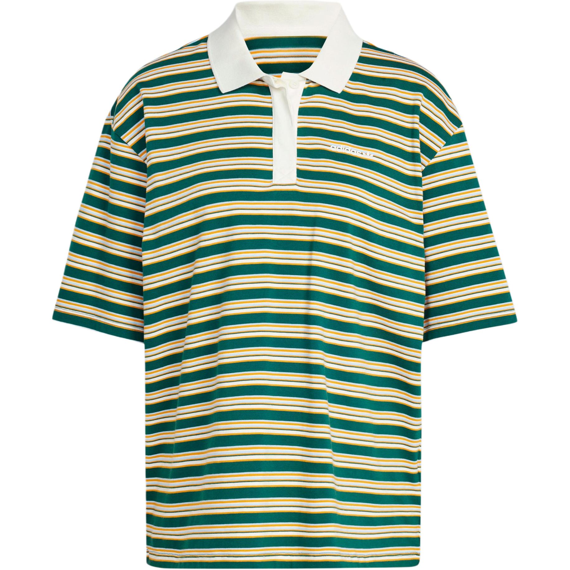 adidas Originals Women s Striped Short Sleeve Polo Shirt JC6162 M