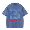 2026 Vintage AprèS Ski Mountain Cable Car Graphic Beige Washed T Shirt St Moritz Switzerland Outdoor Ski Social Club Oversized U