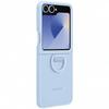 Hülle für Samsung Galaxy Z Flip6 Silikon mit Ring Blau