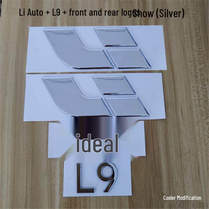Ideal L9-L6 Black Hood and Tailgate Emblem/Lettering Sticker Set