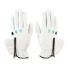 PRGR Golf Glove PGL-17W Ladies White/Green 17cm