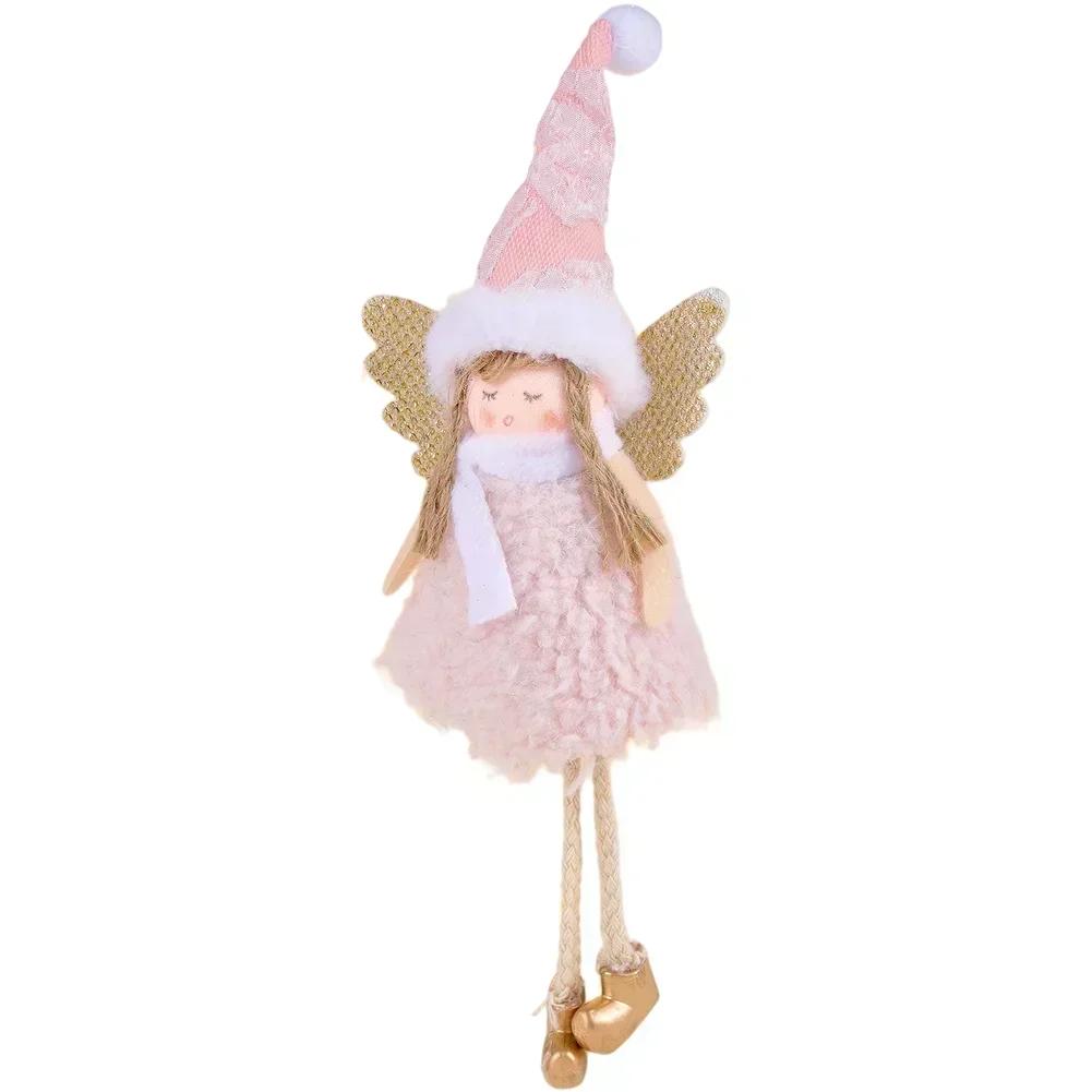 Creative Tree Ornament Christmas Angel Ornament Charming Girl Figure Delicate Fabric Material Easy To Hang Ornament