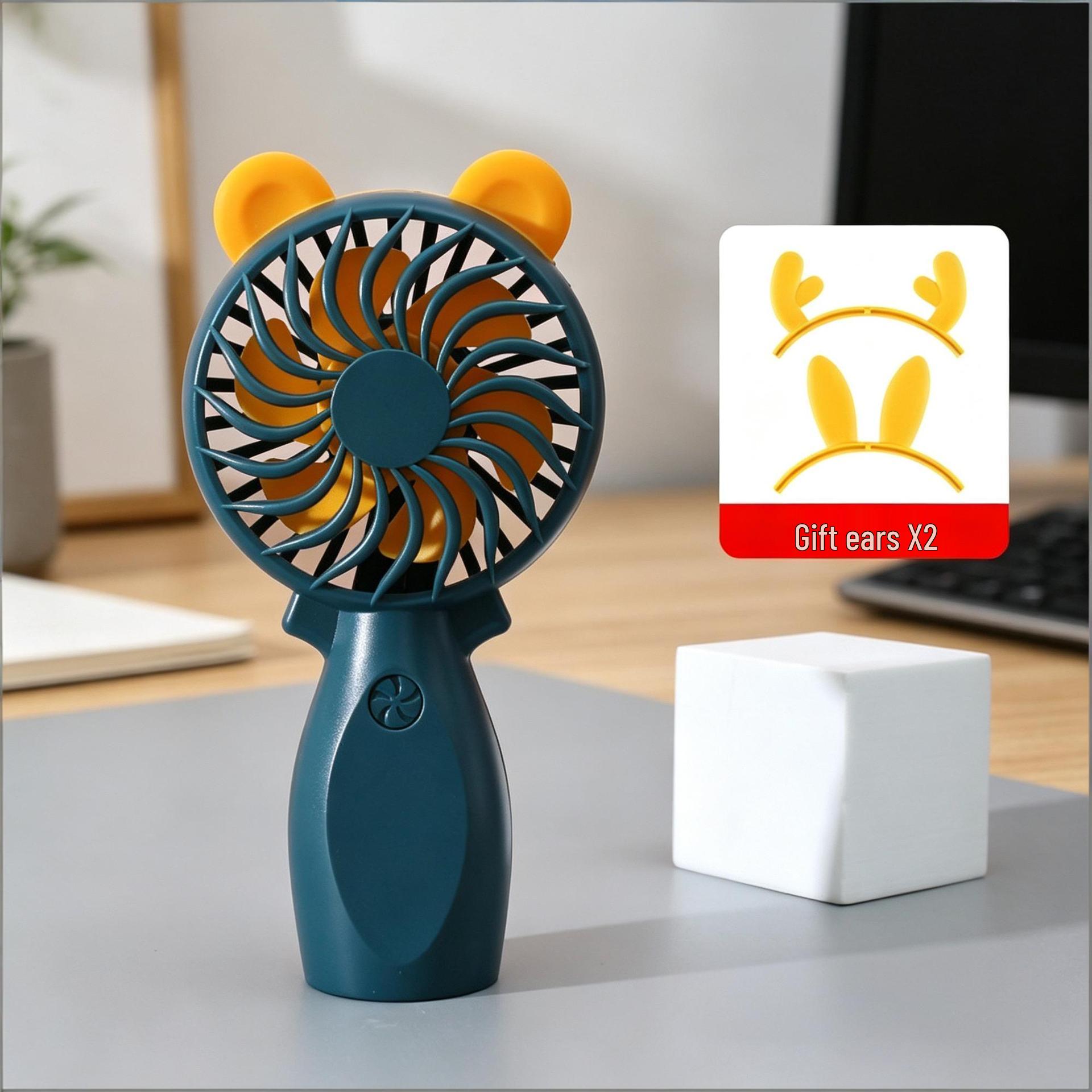 Creative USB Rechargeable Mini Cartoon Desktop Fan - Perfect Summer Gift USB Charging