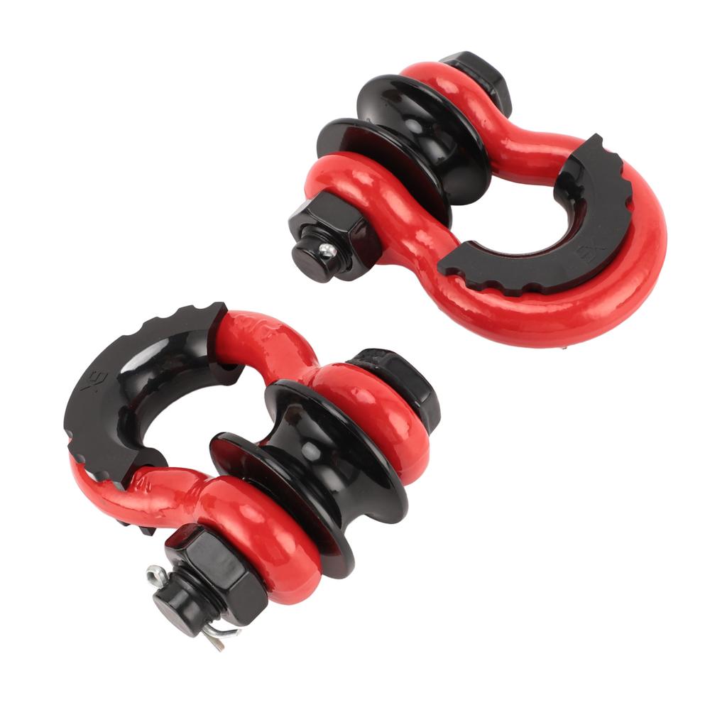 2PCS D Ring Shackle 3 4in D Ring Shackle Heavy Duty Off Road Recovery Shackle with Pulley for Truck Tractor ATV UTV