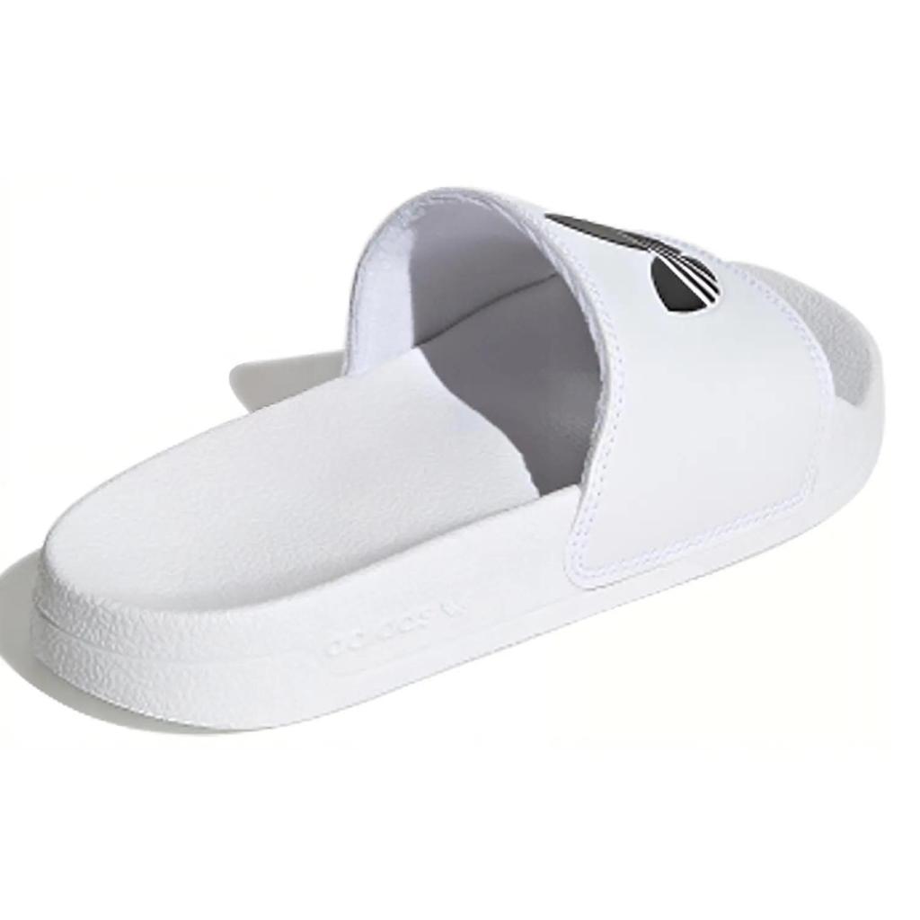 Adidas Adilette Lite Slide J 'White Black' (Unisex) Cloud White / Core Black / Cloud White Kids' Outdoor Slippers EG8272