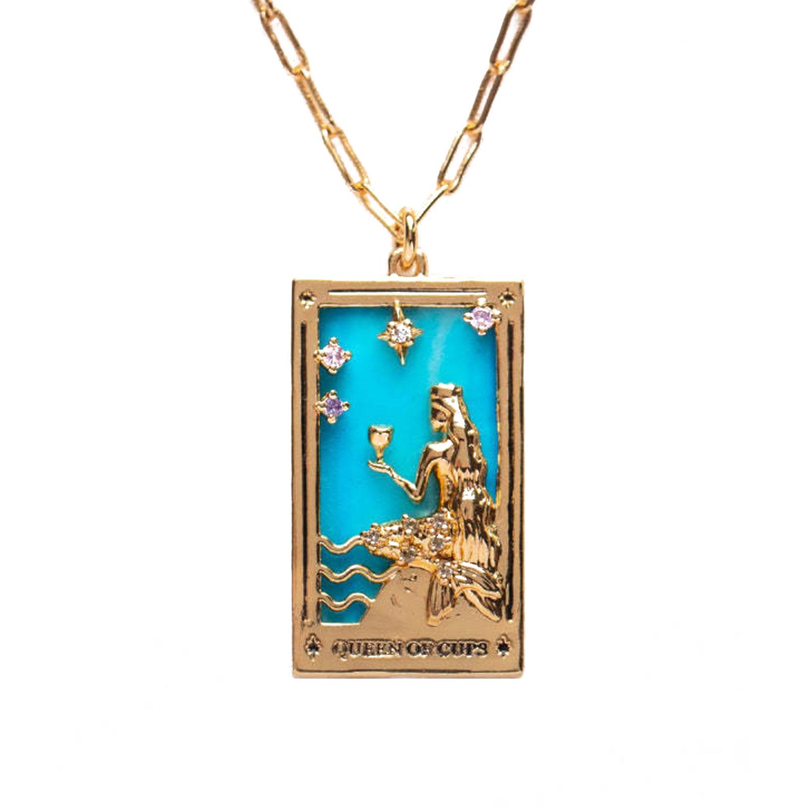 

Antique Style Tarot Card Necklace Showcasing the Magician Symbol Copper Texture Perfect for Unique Accessory Lovers 10