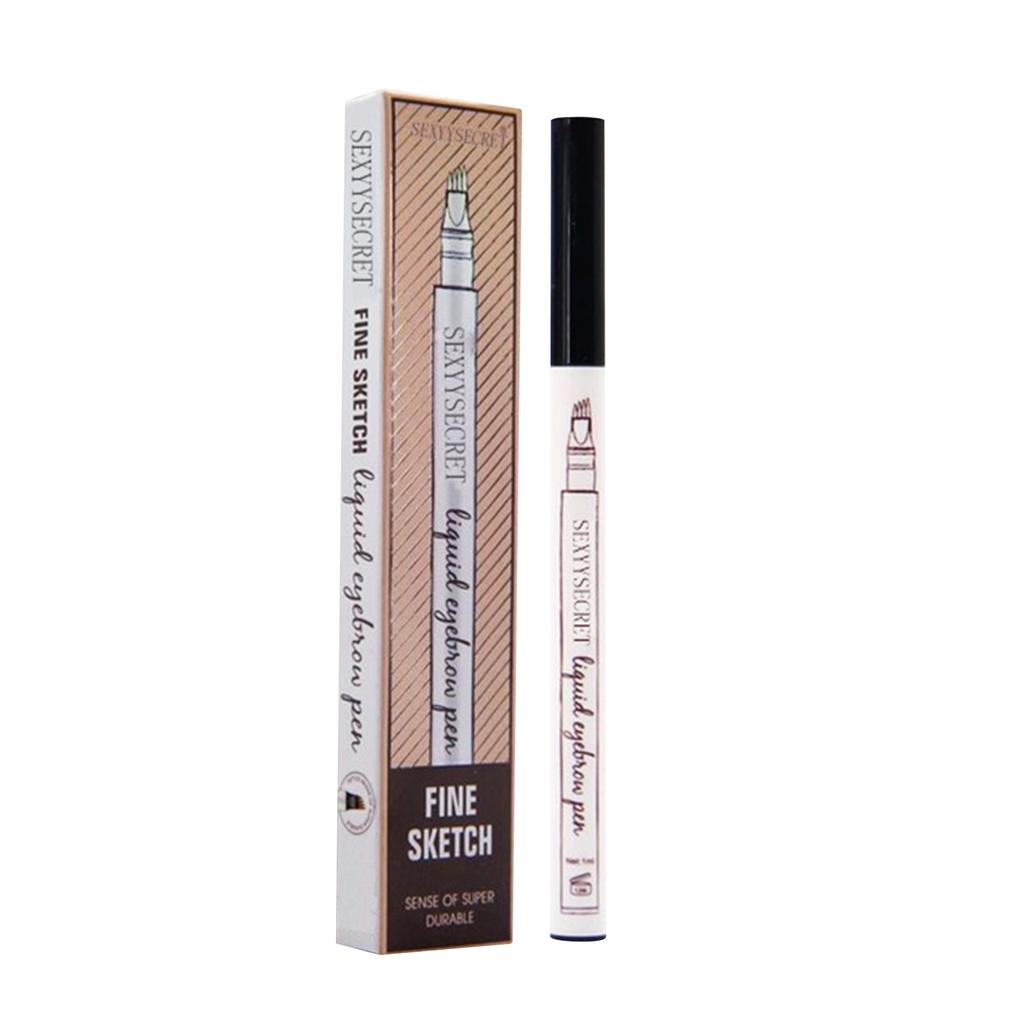 Maquillaje Diario Lápiz de Cejas de Cuatro Puntas para Mujer, Natural Tridimensional 1ml