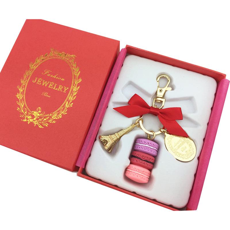 

Available Burger Cookie Pendant Macaron Cake Keychain for Car and Bag 11*14*4cm Gift Box