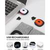 Hat with LED light on the front and back, USB rechargeable headlamp with 3 brightness levels, knitted hat with light for jogging, camping, cycling
