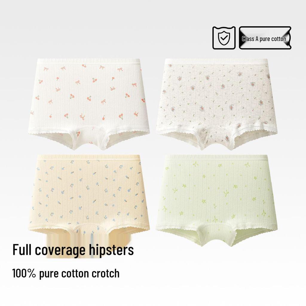Children's Pure Cotton Boxer Briefs for Girls and Boys