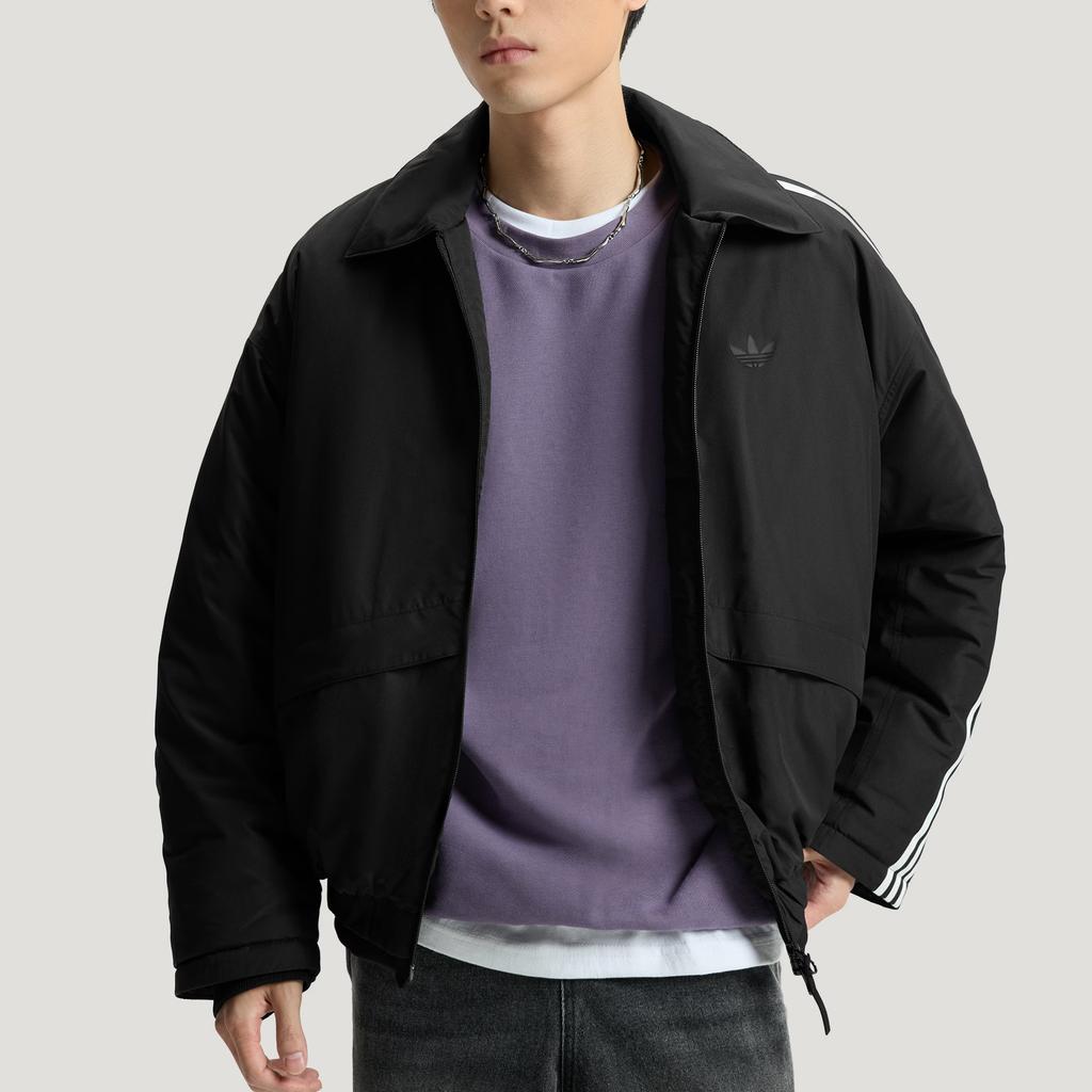 Adidas Originals FW25 Premium 3S Pad Warm Sports Loose Striped Cotton Jacket Men Jacket KS5336