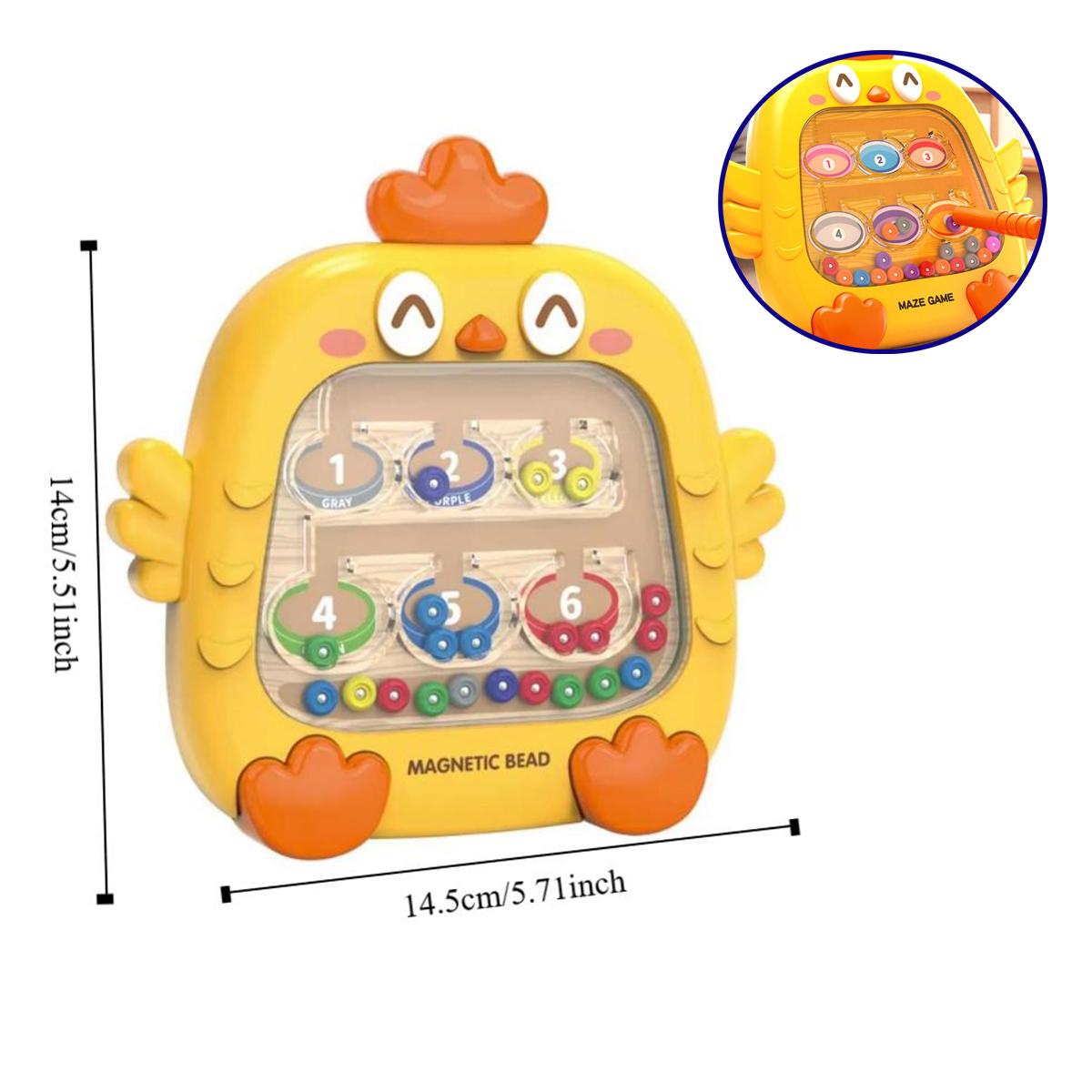 

Montessori Kid’s Concentration Training Toys Number Writing Magnetic Maze Improve Logical Thinking жовтий