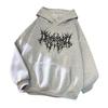 Gothic Style Hooded Sweatshirt For Women With Print Graphic Streetwear Winter Fashion