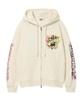 Wacky Willy Spray Graphic Zip-Up Hoodie Cream