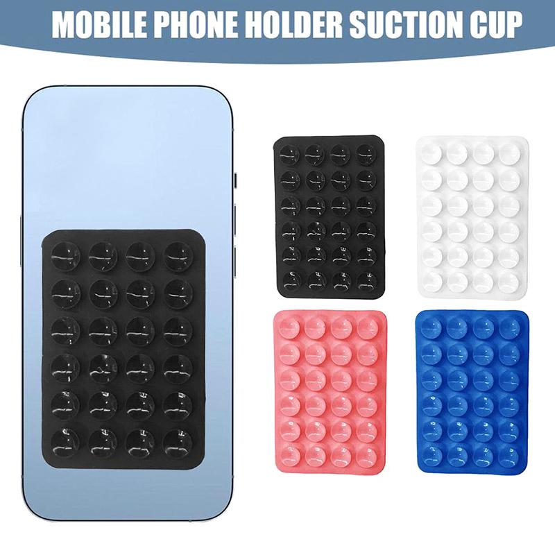 Double Side Silicone Suction Pad For Mobile Phone Fixture Suction Cup Backed Adhesive Silicone Rubber Sucker Pad For Fixed Pad