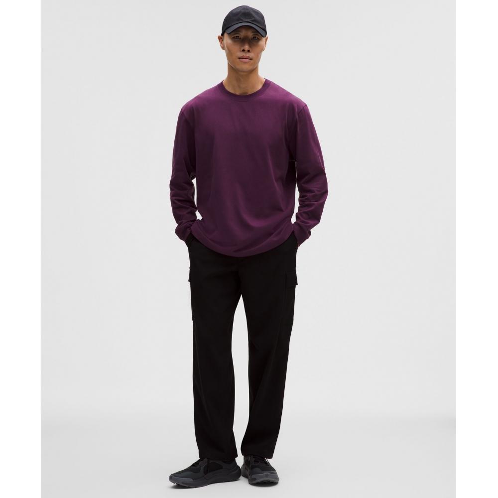 Lululemon Heavyweight Cotton Jersey Long Sleeve Shirt Plum