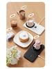 Smart Heating Coaster & Phone Charger - Desktop Temperature-Controlled Ceramic Plug-in