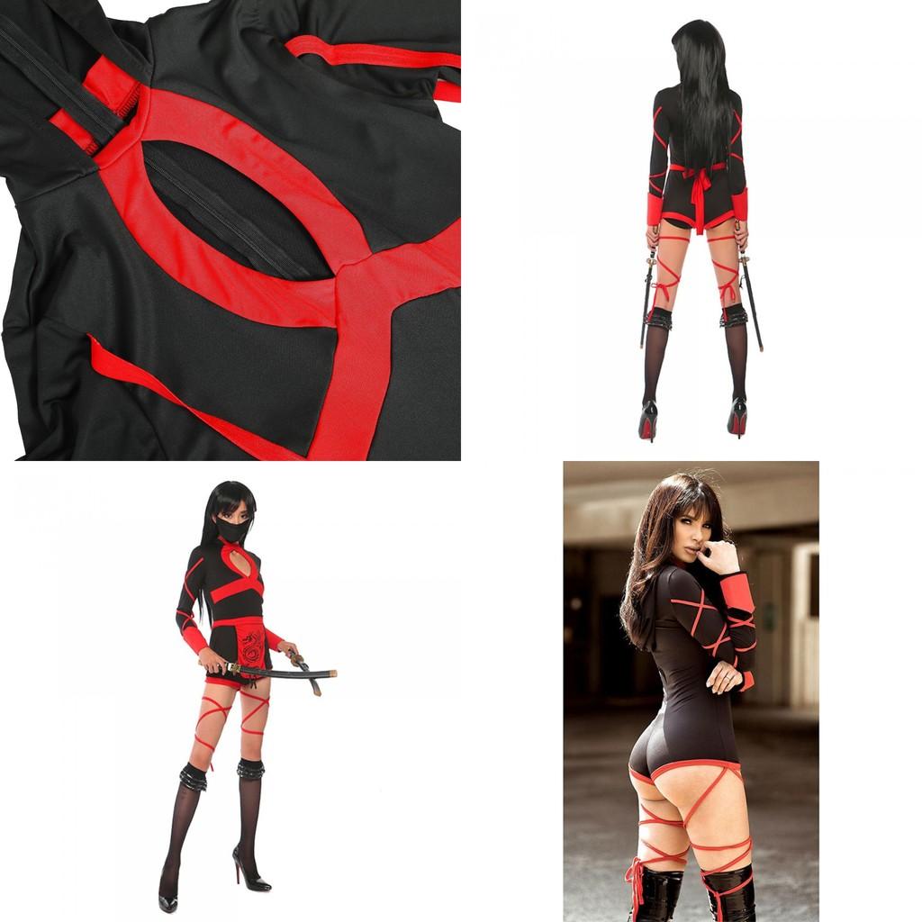 Stylish Women Ninja Cosplay Jumpsuit For Halloween Costume And Party Wear