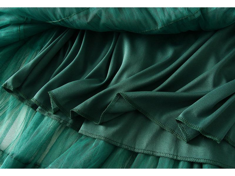 Fairy White Tulle Pleated Long Midi Skirt for Women - Spring/Autumn 2024 Collection.