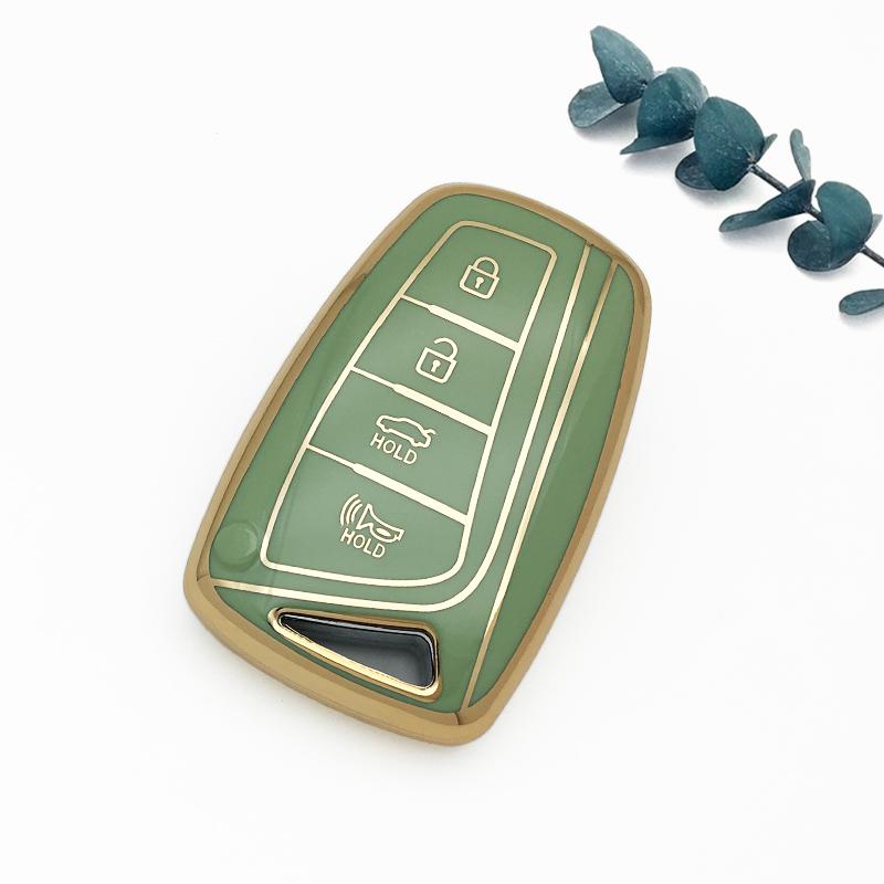 

For Hyundai Grandeur HG Sedan Genesis G80 Santa Fe 3DM Grand SantaFe 2018 IX45 EQUUS Azera TPU Remote Key Case Cover Holder Fob
