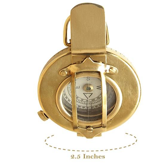 Marine Brass Compass Handmade Pocket Maritime Sailor Ship Instrument Compass