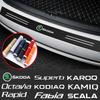 Autó hátsó lökhárító csomagtartó karcvédő matrica Skoda Octavia VII Rapid Fabia Kodiaq Scala Karoq Kamiq Superbhez Tartozék