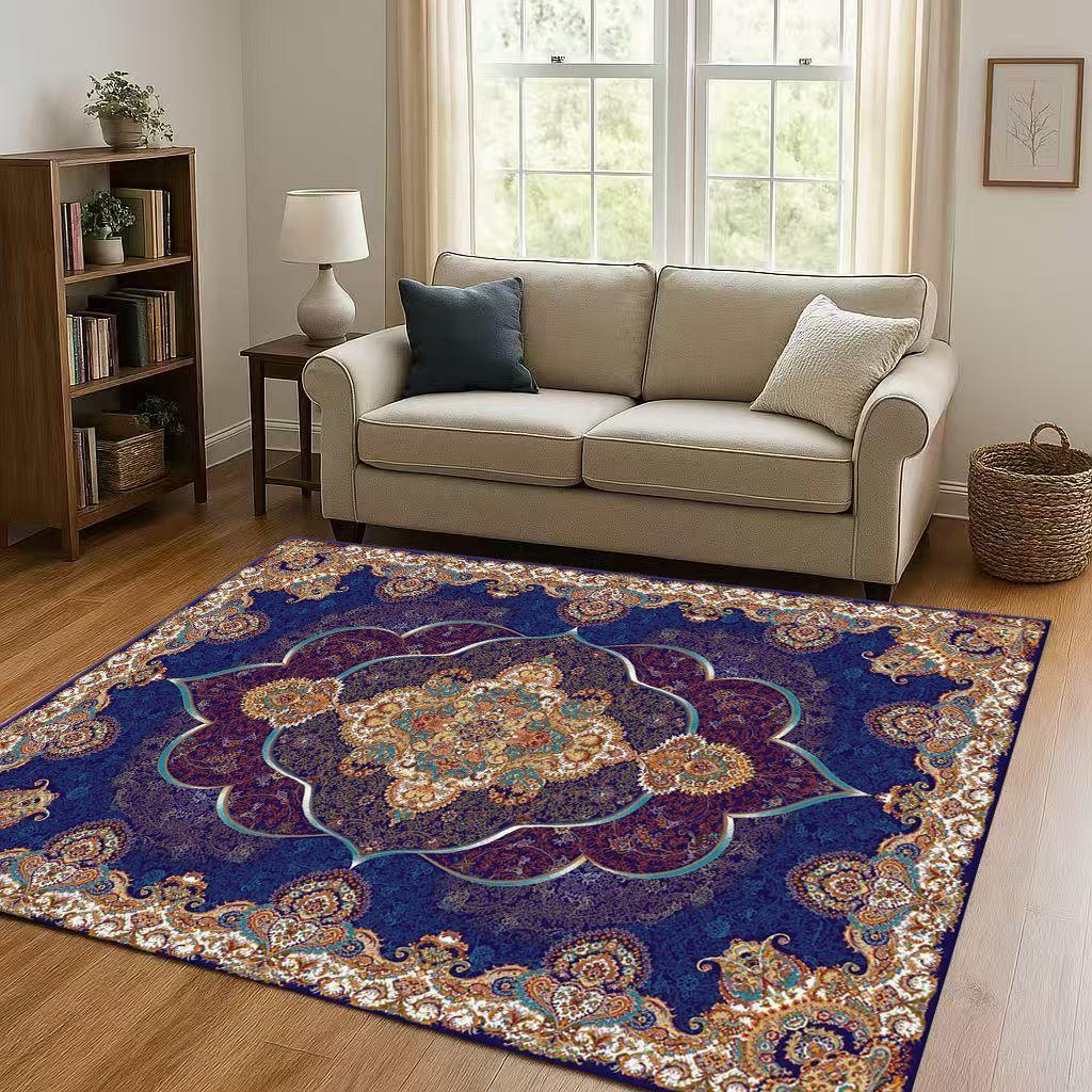 Luxurious Turkey Persian Bohemian Living Room Non-Slip Area Rug Soft Carpet for Bedroom and Sofa ,Easy Clean Home Decor Doormat