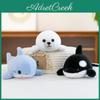 Série Océan Peluche Orca Noir Souvenir du Musée Maritime Pour Enfants Et Collectionneurs