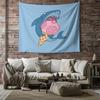 Ice Cream Shark Tapestry Wall Hanging Aesthetic Room Decor Beach Blanket Dorm Twin Size Cool Gift