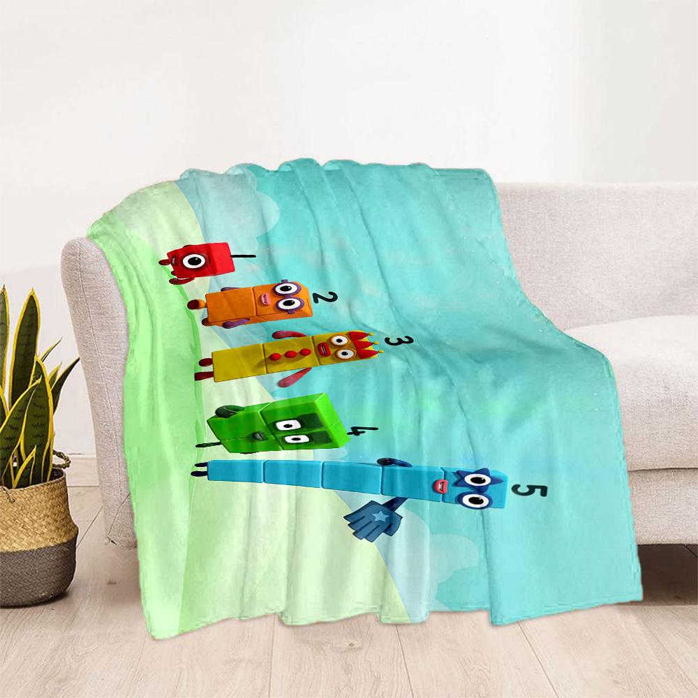 Numberblocks Blanket Soft Warm Cozy Suitable for Office Office Chair Seaside Four Seasons Multipurpose Digital Print
