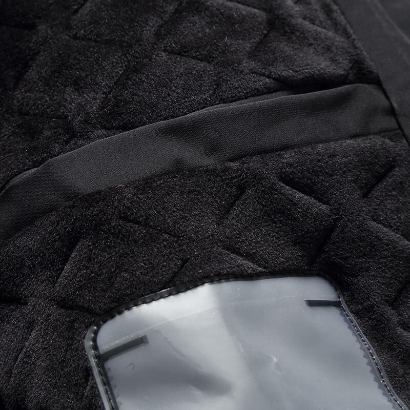 Dibenze Men's Plus Size Fleece Lined Hooded Winter Jacket