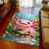 Multiple sizes Pink axolotl underwater Carpet for Living Room Bedroom Sofa Home Decor Rus Non-slip Floor Mat Luxury Gift
